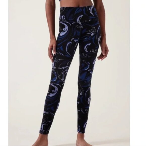 XS - ATHLETA - Elation Velvet Tight Blue Black Leggings NEW $109 msrp - Picture 9 of 9